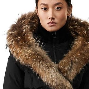 Mackage down jacket with natural fur signature mackage collar